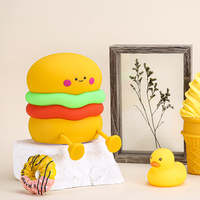 Burger bébé veilleuse Rechargeable Mini Silicone tactile enfant veilleuse Hamburger LED lampe de chevet pour la maison salon