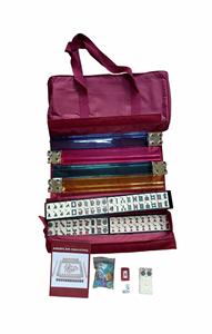 Ensemble de Mahjong Western Premium 166 tuiles 30 mm en mélamine durable, jeu complet avec sac en tissu doux pour divertissement à domicile et fêtes - Product Image 4