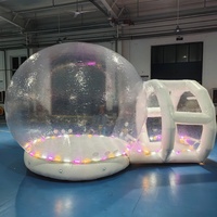 Château gonflable à bulles transparent en PVC pour enfants, style LED, très vendu, pour fêtes