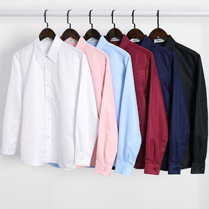 Camisa blanca de manga larga de Color de otoño <span class=keywords><strong>para</strong></span> hombre, vestido profesional, ropa de hombre gordo de talla grande a la moda <span class=keywords><strong>para</strong></span> foto de boda - Product Image 1