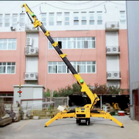 Mini-grue araignée EPA CE 10 tonnes, grue hydraulique autopropulsée pour l'installation de vitres et les levages d'ingénierie