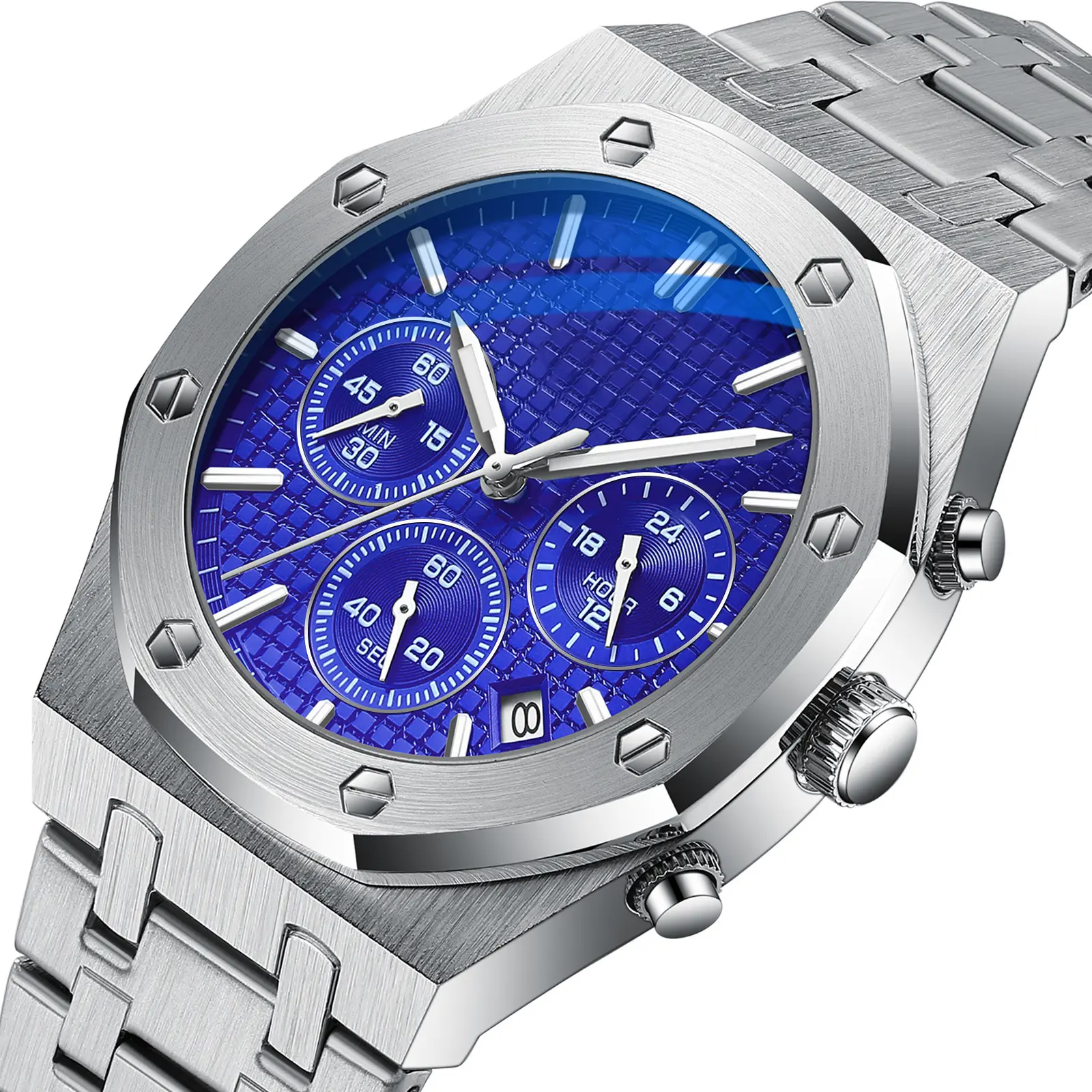 New HOT selling 2021 Stainless steel watch Relojes Hombre Original Chronograph Wristwatch Luxury Quartz Watches for men
