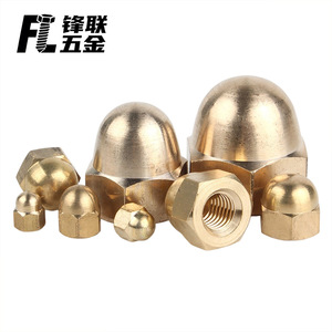 Tuercas de latón Fenglian tipo tapa M3-M20, antidesprendimiento, grado A para la industria de la construcción, GBT923 - Product Image 2