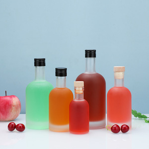 Bouteilles en verre mat de qualité supérieure pour spiritueux, avec bouchons hermétiques inviolables ou bouchons en liège, pour vin <span class=keywords><strong>maison</strong></span>, kombucha et boissons froides - Product Image 3