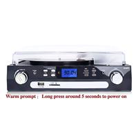   Tocadiscos con Altavoces, Reproductor de Vinilo a MP3 con Reproductor de Casetes, Radio AM/FM, Control Remoto, Codificación USB/SD
