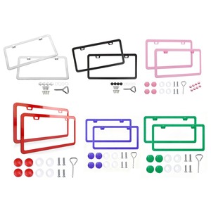 กรอบป้าย<span class=keywords><strong>ทะเบียน</strong></span>สแตนเลสหลากสีแบบใหม่ มาตรฐานสหรัฐอเมริกา สำหรับสหรัฐอเมริกาและแคนาดา พร้อมสกรูยึด - Product Image 1