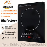 Table de cuisson à induction pour la maison et la cuisine, 2200 W, plaque chauffante électrique durable, cuisinière à induction