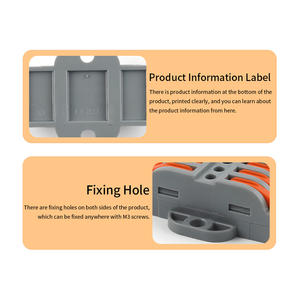 DIY GO レバーワイヤーコネクタ クイック配線ケーブルコネクタ プッシュイン導体端子台 ドッキングタイプ 固定穴付き - Product Image 4