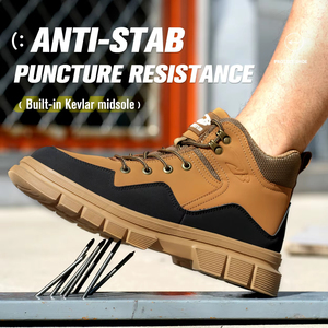 Steel Toe <b>Work</b> <b>Boots</b> for <b>Men</b> Puncture Proof Lightweight Waterproof Safety Shoes for <b>Men</b> Leather <b>Work</b> Shoes Protective Footwear - Product Image 2