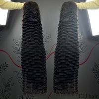 Wear & Go Peluca de Cabello Chino Virgen 12A de 30-40 Pulgadas con Cutícula Alineada, Pre-Desplumada, con Frontal de Encaje HD 13x6, Sin Pegamento, con Encaje Pre-cortado y Rizado