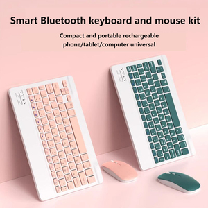 Tastiera BT Ultra-Sottile Wireless <span class=keywords><strong>con</strong></span> Mouse Ricaricabile per iPad, iOS, Android, <span class=keywords><strong>Windows</strong></span>, PC, Tablet e Telefono - Product Image 2