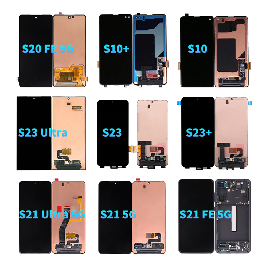 Écran LCD de téléphone portable d'origine pour Samsung S8 S9 S10 S10 + S20 S21 FE 5G S23 S23 + Ultra Display Touch Pantalla Assembly