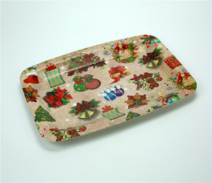 <span class=keywords><strong>Plateau</strong></span> <span class=keywords><strong>de</strong></span> Noël rectangulaire en plastique imprimé intégral pour la décoration <span class=keywords><strong>de</strong></span> la maison, idéal pour les fruits - Vente en gros - Product Image 4