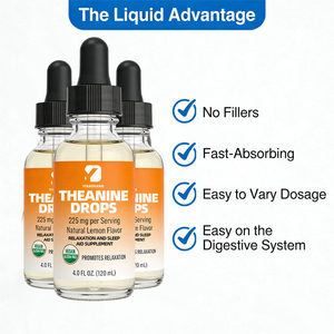 <span class=keywords><strong>Gocce</strong></span> di L-Teanina di Produzione Industriale, Supportano un Buon Umore e Favoriscono un Sonno Sano, Integratore per il <span class=keywords><strong>Relax</strong></span> e il Sonno - Product Image 5