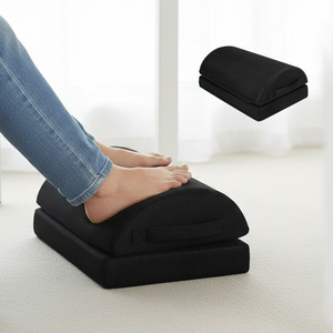 Poggiapiedi Ergonomico Personalizzato <span class=keywords><strong>a</strong></span> Doppio Strato con 2 Altezze Regolabili in Memory Foam per Ufficio - Product Image 1