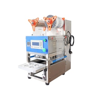 Automatic Desktop Plastic Cup Sealer for <b>Bubble</b> Tea & Soy Milk Four-Cup Capacity With Paper Aluminum Foil Film & Bag Packaging - Product Image 1