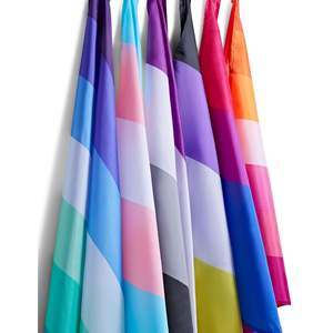 Cao cấp 3ft x 5ft Polyester handmade cầu vồng cờ 4 grommets bên trong/bên ngoài LGBT gay biểu ngữ màu sắc sống động cho quảng cáo - Product Image 6