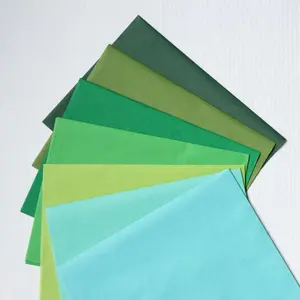 Usine de papier de couleur 17gsm vente en gros cadeau de haute qualité 500*750mm emballage papier de soie coloré