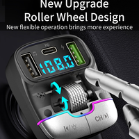 Reproductor de Audio Mp3 PD25W, Cargador de Coche USB, Transmisor FM, Modulador FM, Reproductor de MP3 para Coche, Transmisor FM Bluetooth para Coche, Kit de Manos Libres