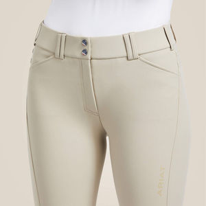 Pantaloni da <span class=keywords><strong>equitazione</strong></span> professionali da donna a vita alta traspirante ed estensibile per la competizione a cavallo - Product Image 4