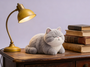 Peluche chat réaliste en coton PP, faite à la main, douce, pour garçons et filles, idéale pour un anniversaire - Product Image 6