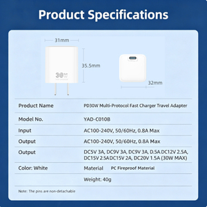 <span class=keywords><strong>Chargeur</strong></span> rapide GaN 30W, port unique, PD 3.0 PPS, <span class=keywords><strong>chargeur</strong></span> mural USB C, prise US EU UK CN pour <span class=keywords><strong>iPhone</strong></span> 16 15 14 <span class=keywords><strong>Pro</strong></span> Max iPad, <span class=keywords><strong>chargeur</strong></span> rapide - Product Image 6