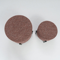 Chaise pouf de rangement ronde en gros Bailey Factory avec pieds en métal Lot de 2 poufs pour le salon