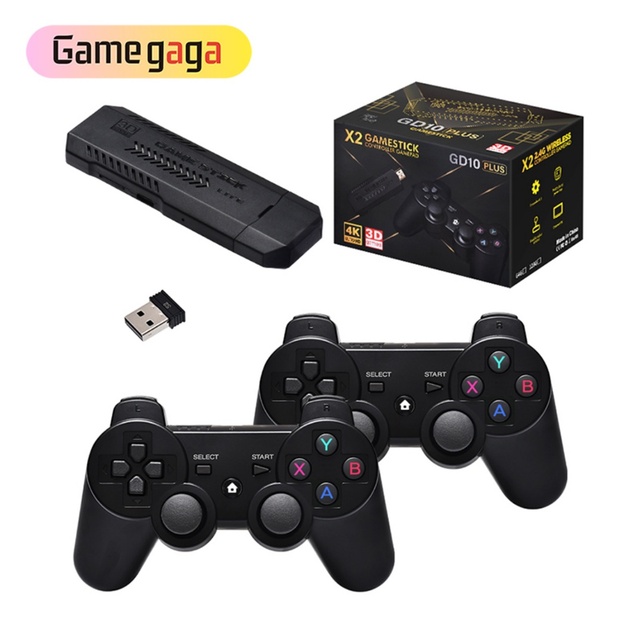 X2 Game Stick 4K GD10 Plus with P3 Rechargeable Controller 2.4GHz Wireless TV Game Console Retro Classic Games