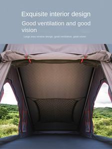 Tente de toit triangulaire en alliage d'aluminium Tente de toit rigide entièrement automatique Imperméable à <span class=keywords><strong>l</strong></span>'eau quatre saisons double couche en tissu Oxford pour le <span class=keywords><strong>camping</strong></span> en plein air - Product Image 4