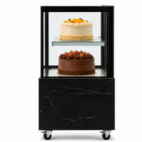 Vitrine à gâteaux en verre (modèle japonais à 2 étages) avec refroidissement par air, commande numérique et dégivrage automatique