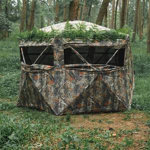 Tenda da Campeggio Pieghevole Impermeabile Mimetica con Visibilità a 270 Gradi per Caccia e Avventure all'Aperto - Product Image 1