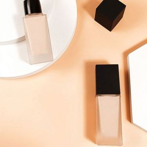 Luxury Transparent Glass Cosmetics Liquid <b>Foundation</b> Bottle Skincare Packaging Set - Product Image 1