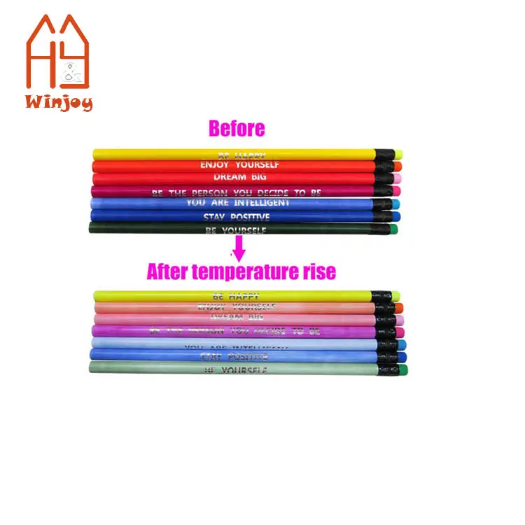 Benutzer definierte 7,5-Zoll-temperature mpfindliche Bleistift Holz stift ändern Farbe beim Erhitzen, HB-Kern herkömmlichen Schreib stift