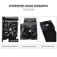 Thermalright TL-C12C 12cm Negro Ventiladores de enfriamiento de computadora PC Ventilador de presión de aire de juego de nivel