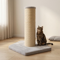 Tour à gratter pour chat en sisal et peluche, motif oiseau de paradis, avec corde enroulée, pour chats d'intérieur