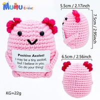 Poupée Amigurumi Axolotl au Crochet Faite Main Personnalisée en Gros pour l'Énergie Positive, Cadeau pour la Maison et le Bureau