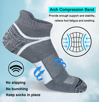 Chaussettes de cheville athlétiques pour hommes, confortables, anti-ampoules, en spandex, antidérapantes, avec poignets personnalisables.