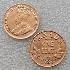 Monedas conmemorativas de estilo antiguo de 1 centavo de Canadá, 1936,<span class=keywords><strong>1923</strong></span>,1925, regalos, decoración del hogar - Product Image 2