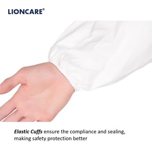 Certificat CE Vêtements <span class=keywords><strong>de</strong></span> <span class=keywords><strong>sécurité</strong></span> jetables Type 5 6 Vêtements <span class=keywords><strong>de</strong></span> protection non tissés Combinaisons jetables pour l'industrie alimentaire - Product Image 6