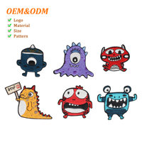 Parches de tela de lona 3D bordados termoadhesivos personalizados YONGZHU con diseño de monstruo lindo, etiquetas para ropa, venta al por mayor, manualidades DIY, regalo festivo