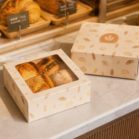 Espositore per Scatole di Dolci con Finestra, in Cartone Alimentare, per Pasticceria, Fornitura OEM ODM per Negozi di Dolci, Personalizzabile