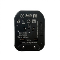 Adaptor Perjalanan Global 3-in-1 Laptop Kamera LED-USB-C Output AC/DC Ringan PC Hitam Pengisi Daya Universal Bersertifikasi Keamanan