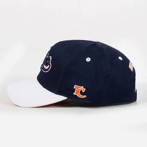 Casquettes de baseball personnalisées en gros à 5 panneaux bicolores style A-frame, casquettes de sport personnalisées, chapeaux sur mesure - Product Image 5