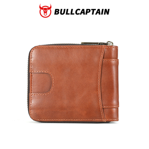 Portefeuille en cuir véritable BULLCAPTAIN pour homme, avec pince à billets, porte-cartes de crédit et porte-monnaie. - Product Image 6