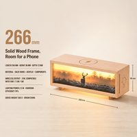 Lampe de chevet sans fil 15W à charge rapide pour figurines, trois couleurs de lumière, décoration d'intérieur, cadeau durable et moderne