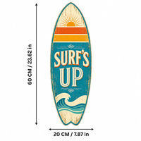 Plaque en métal vintage « Surfs up » pour la décoration murale de la maison de plage ou du bar, en relief, personnalisée, fabrication directe d'usine OEM