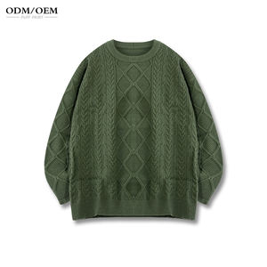 Suéter Personalizado con Logotipo OEM y ODM para Hombre, Suéter de Punto con Estampado en Relieve, Jersey de Punto de Manga Larga, Suéter de Punto Personalizado de Algodón para Hombre de Invierno - Product Image 1