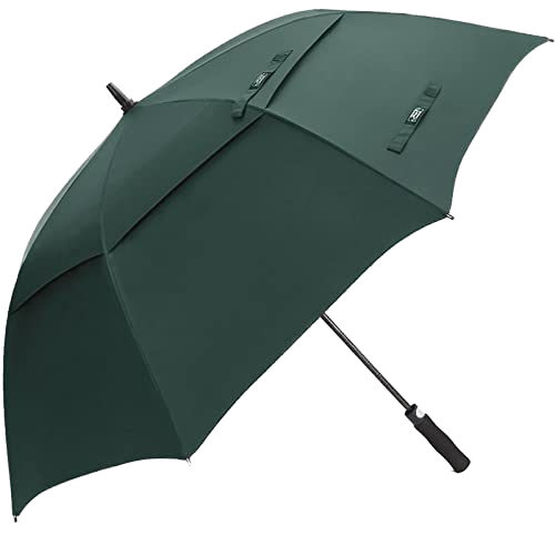 Overview of a double canopy golf umbrella