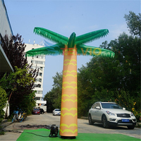 Modèle de cocotier gonflable géant, palmier gonflable, plantes gonflables pour la décoration d'activités commerciales en bord de mer