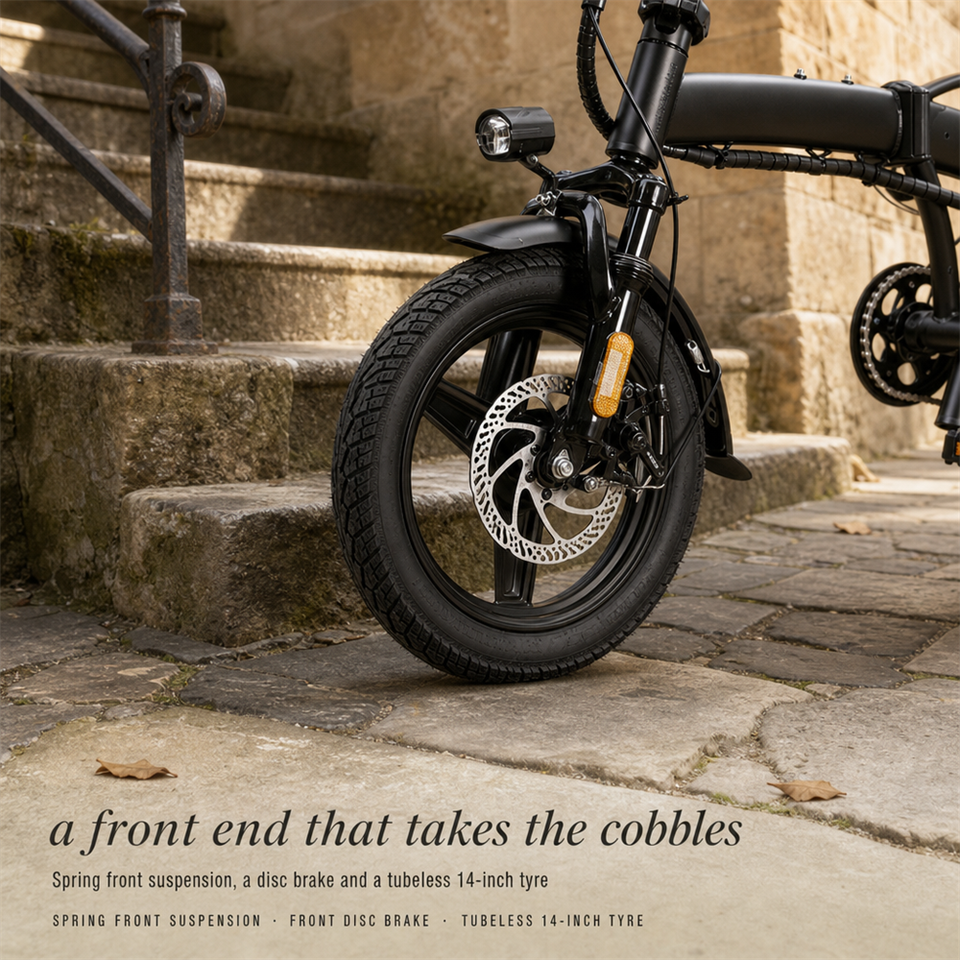 350W Folding Electric Bike 14 Inch 48KM/H Top Speed 30-35KM Range 7.8Ah ...